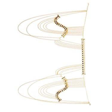 Imagem de LoveinDIY Colar Pretty Statement Harness Borla Ombro Corrente Corpo Biquíni Joia, Liga, Na