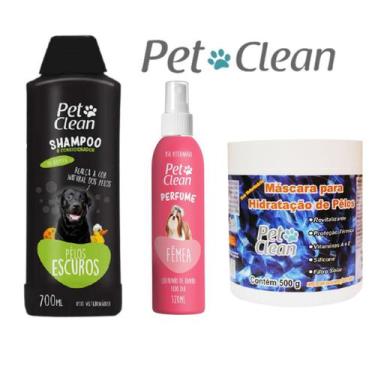 Imagem de Shampoo Pelos Escuros + Máscara De Hidratação + Perfume Para Cães E Ga