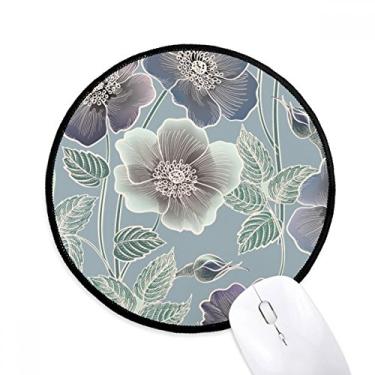 Imagem de Tapete de mouse cinza para escritório e escritório com flores