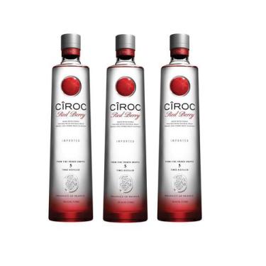 Imagem de Kit Vodka Ciroc Red Berry 750ml 3 Unidades