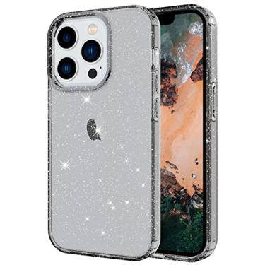 Imagem de Capa de telefone transparente com silicone grosso e macio à prova de choque para iPhone 14 Plus 13 11 12 Pro Max Capa amortecedora absorvente de choque, preta, para iPhone 13
