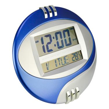 Imagem de Relógio de Parede Alarme Termômetro Azul 26 cm CBRN15351