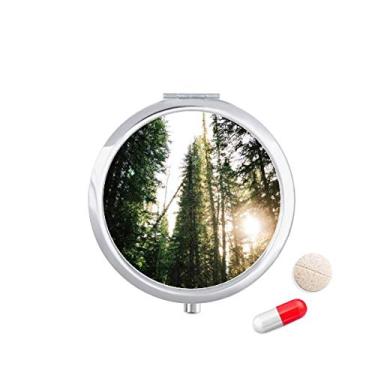 Imagem de Caixa de comprimidos Green Forestry Science Nature Scenery Pocket Medicine Storage Box Dispenser recipiente