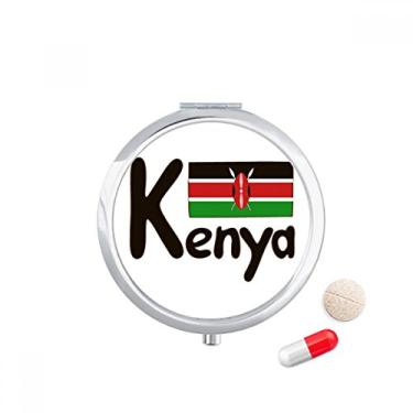 Imagem de Caixa de armazenamento de medicamentos com a bandeira nacional do Kenya com padrão preto