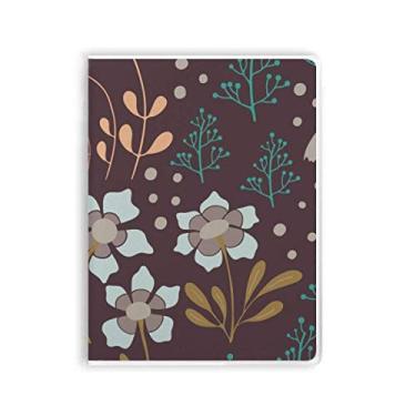 Imagem de Caderno de tinta para plantas de flor marrom com capa macia para diário