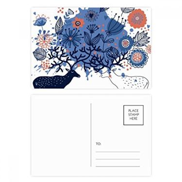 Imagem de Conjunto de cartões postais de alce para casal, alce, folhas de alce de aniversário, cartão de agradecimento