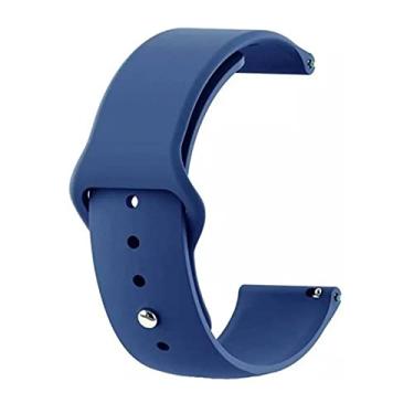 Imagem de Pulseira Amazfit Gts Bip Bip2 Bip Lite Silicone 20mm Toque Macio [FIT IT] (Azul-Marinho)