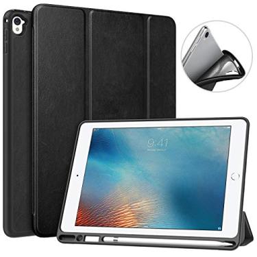Imagem de MoKo Capa para iPad Pro 9,7 polegadas com suporte para Apple Pencil – Capa fina e leve com suporte inteligente com função automática de hibernar/despertar para Apple iPad Pro 9,7 polegadas 2016, preta