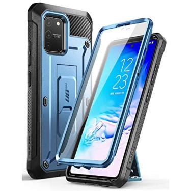 Imagem de SUPCASE Unicorn Beetle Pro Series Coldre robusto de camada dupla e capa de suporte com protetor de tela integrado para Galaxy S10 Lite de 6,7 polegadas (2020), azul metálico