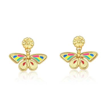 Imagem de Brinco Butterfly Revestido Em Ouro