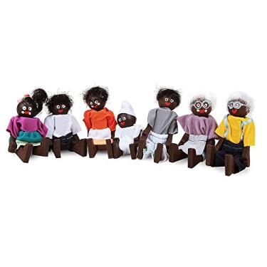Imagem de Brinquedo Educativo Familia Terapeutica Negra Mdf 7 Personagens - CARLU