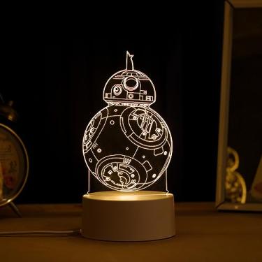Imagem de PopLumos - Luminária led 3d, bb8, star wars
