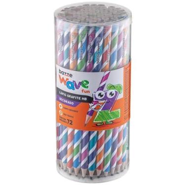 Imagem de Lapis Preto Redondo Bazze Wave Hb 4Cores Pote-72 110274