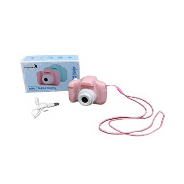 Imagem de Câmera Fotográfica e Gravadora Digital Infantil Bateria Recarregável Rosa Importway - BW169RS