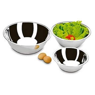 Imagem de Tigela Funda de Inox, 32 cm, Gedex ECO-814, Prata