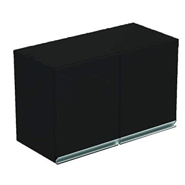 Imagem de ARMÁRIO AÉREO 2 PORTAS-PRETO. 100% MDF, ACABAMENTO FEITO A MÃO