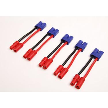 Imagem de Lote (5) Novo plugue EC3 macho para conector adaptador fêmea de 3,5 mm 14awg conector de fio para RC Super Tigre