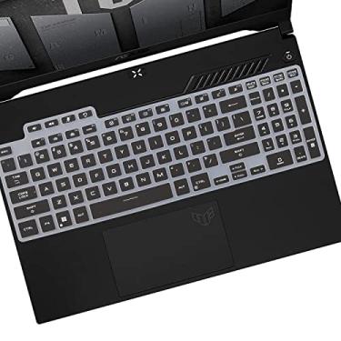 Imagem de Capa de teclado para laptop gamer ASUS TUF Gaming F15 FX507ZM FX507ZM-ES74 / TUF Dash 15 FX517ZM FX517ZM-AS73/ A15 2022, 2022 17.3 A17 FA707/ F17 FX707 Top preto