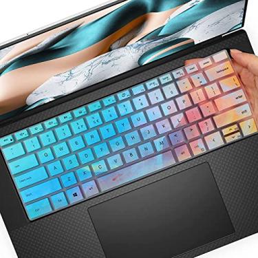 Imagem de Capa de teclado colorida para Dell XPS 15 9500 9510 9520 9520 9530 15,6 polegadas e XPS 17 9720 9700 9710 9730 17 polegadas e DELL Precision 5770 55700 57600 5560 39.6 cm 43.9 cm (não serve para XPS