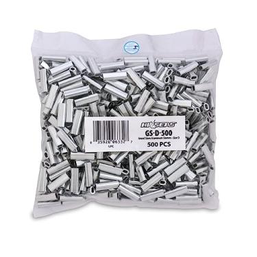 Imagem de Hi-Seas Capas de alumínio para crimpagem Grand Slam, 2,0 mm, pacote com 500 peças, prata