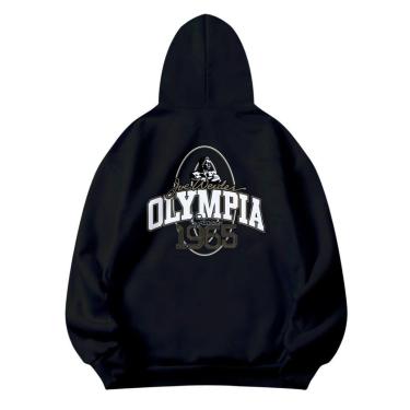 Imagem de Blusa Moletom Esportiva Maromba Treino  Algodão Com Capuz Inverno-Unissex