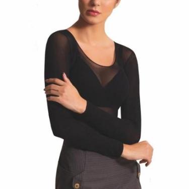 Imagem de Camiseta Fio 40 Selene Manga Longa Lisa Segunda Pele Básica Feminina Adulta Inverno-Mas...