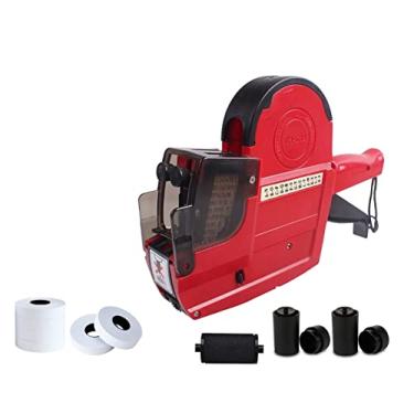 Imagem de HopingMore Pistola de etiqueta de preço de 20 dígitos com letras A-Z, HM-689 Etiquetadora de preços com 5 rolos/2800 adesivos, 3 tintas, máquina de fazer etiquetas para escritório, loja, mercearia,