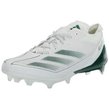 Imagem de adidas Tênis masculino de futebol americano Adizero Electric, Branco/verde escuro/branco, 47