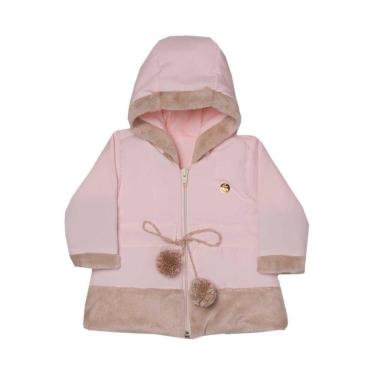 Imagem de Casaco Com Capuz Infantil Menina Salmão Sonho Mágico-Feminino