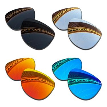 Imagem de LenzProse Lentes de reposição polarizadas de 1,5 mm para óculos de sol Oakley Frogskins XS OJ9006 53 mm, antiarranhões | Ajuste perfeito