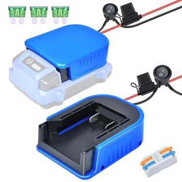 Imagem de Fiihio Adaptador de roda elétrica para Kobalt 24 V, adaptador de bateria de doca com fusível, conversor de ferramenta elétrica de fio de calibre 14 para brinquedos RC, carro RC, robótica, luzes de