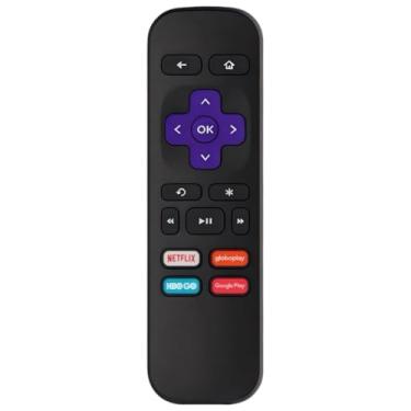 Imagem de Controle Remoto Compatível com Roku Express Smart TV com Botão Netflix Hbo Go Globo Play Google Play