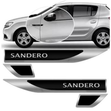 Imagem de Par Emblema Lateral Resinado Aplique Adesivo Paralama Porta SANDERO TO