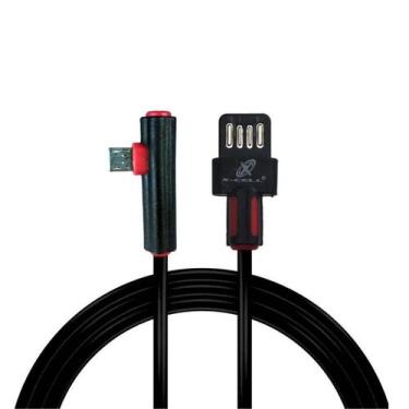 Imagem de Cabo Usb Carregador Em L 90 Graus Micro Usb Turbo 3.1a 1.2m - X-CELL, 