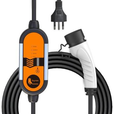 Imagem de Carregador Portátil Para Carro Elétrico 16a 3.5kw Tipo 2 110-220 Bivol