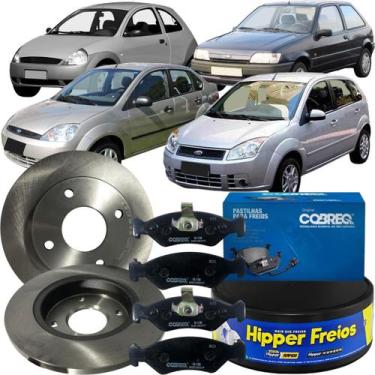 Imagem de Jogo Disco Pastilha Freio Dianteira Ford Ka Fiesta Sedan - HIPPER FREI