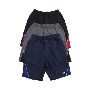 Imagem de Kit 3 Bermuda Tactel OX com Bolsos Frente e Costa - OX CONFECÇÕES, P, 