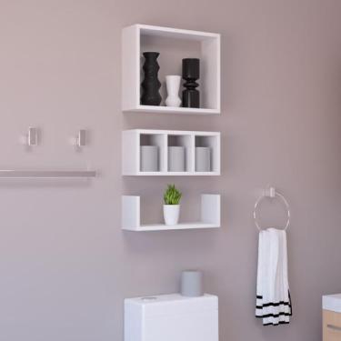 Imagem de Nicho 3 Prateleiras Organizador MDF Suporte Invisível Elegante - SignM