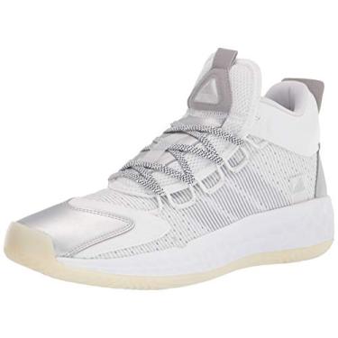 Imagem de adidas Tênis de basquete unissex adulto Coll3ctiv3 2020, Branco/prata/branco giz., 10.5