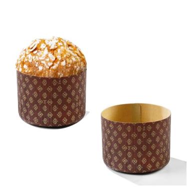 Imagem de Molde de panela ondulada para panettone de luxo da Pastry Chef's Boutique - Pequeno - 500 g - 13 x 9 cm - Pacote com 6