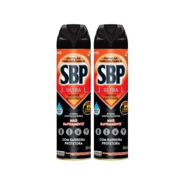 Imagem de Kit 2 Multi-inseticidas Aerossol Rasteiros Ultra Sbp 380ml