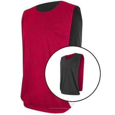 Imagem de Kit com 10 Coletes Dupla Face TRB Vermelho e Preto, Vermelho