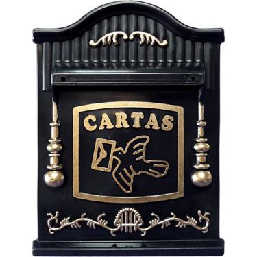 Imagem de Caixa de Correio Média 26 PVC cor Preto e Dourado - Real - Ficone Reis