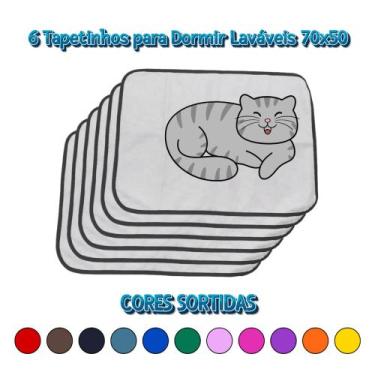 Imagem de 6 Tapetinhos Macios para Dormir Pet Antipulgas 200 Lavagens 70x50 Sort