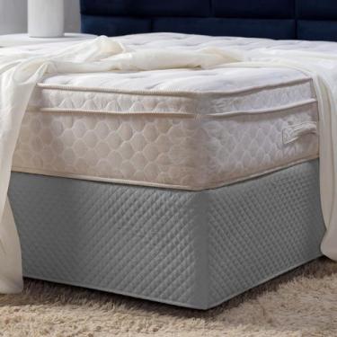 Imagem de Saia Box Super King Matelassê Ultrassônico Várias Cores - Guitex, Cinz