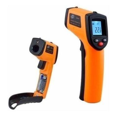 Imagem de Aparelho Termômetro LASER medidor Digital Infravermelho forno freezer 