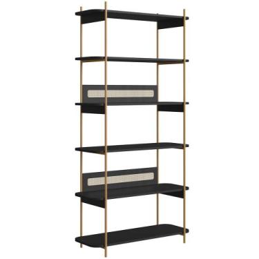 Imagem de Estante Livreiro Multiuso 6 Prateleiras Industrial Indy A03 Nero Doura