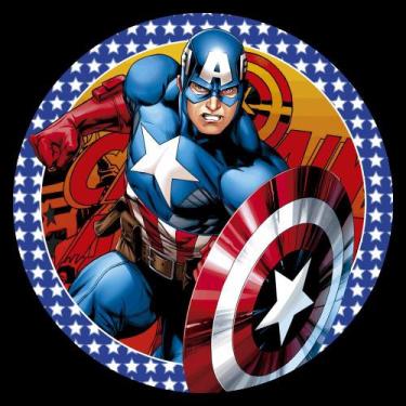 Imagem de Painel Festa Decoração Redondo Sublimado Capitão América 1,50X1,50-IMP