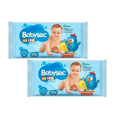 Imagem de Kit com 2 Toalhas Umedecidas Babysec Ultrafresh 46 Unidades cada