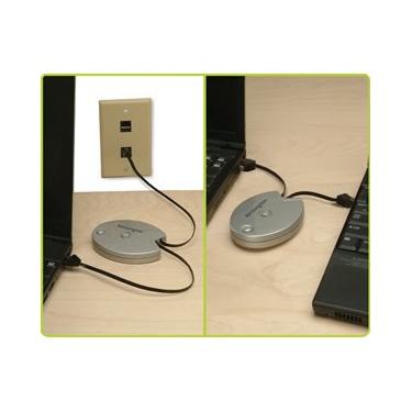 Imagem de Kensington Cabo Ethernet PocketLink com interruptor para conexões de Internet ou PC para PC (33119)